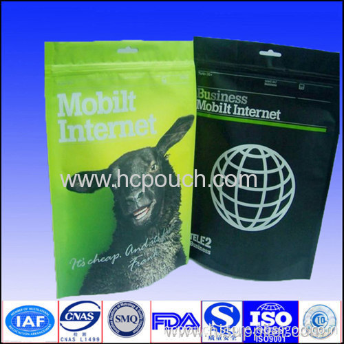 Custom Plastic Pet Food Stand Up Bag